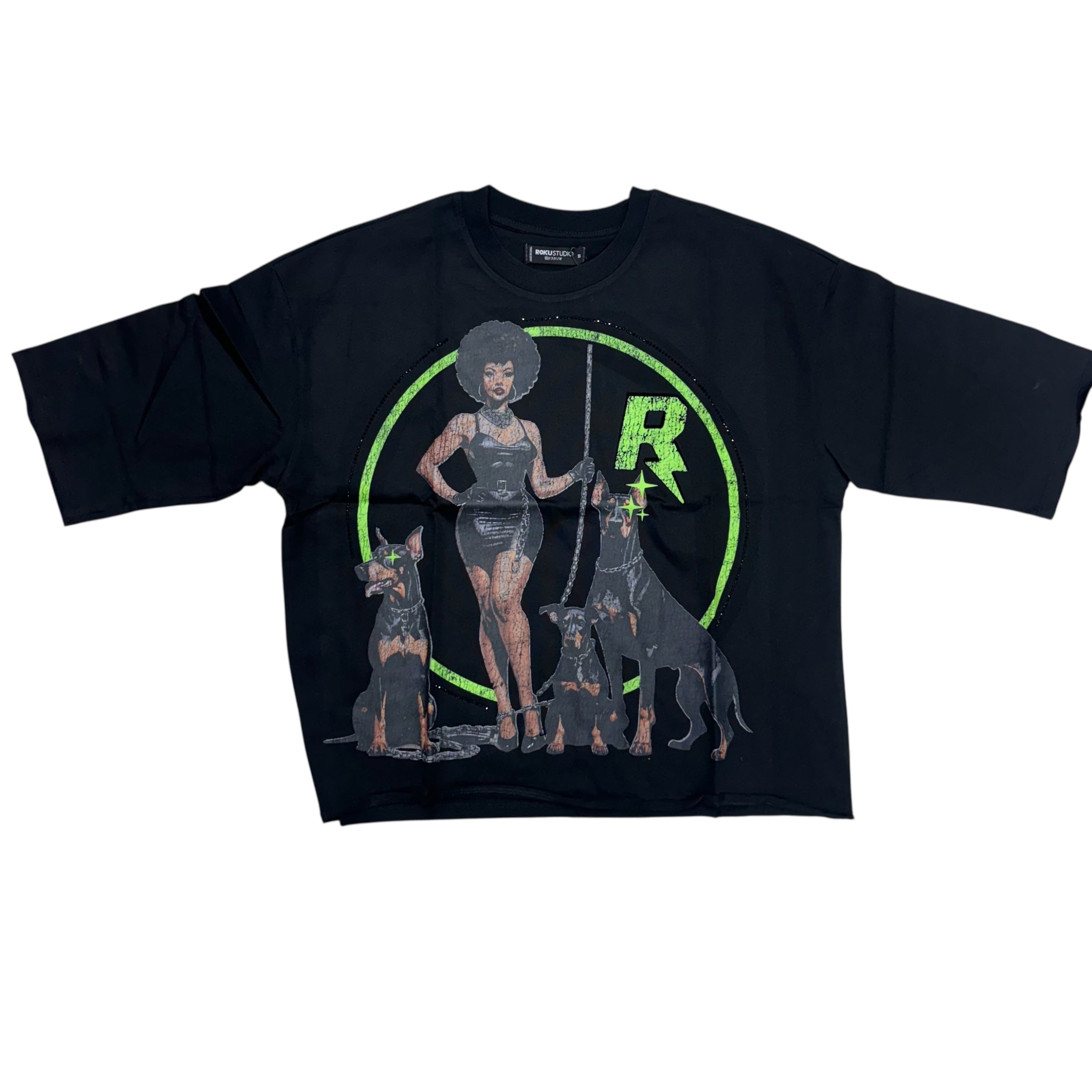 Roku Protect T-shirt Black Green 1606