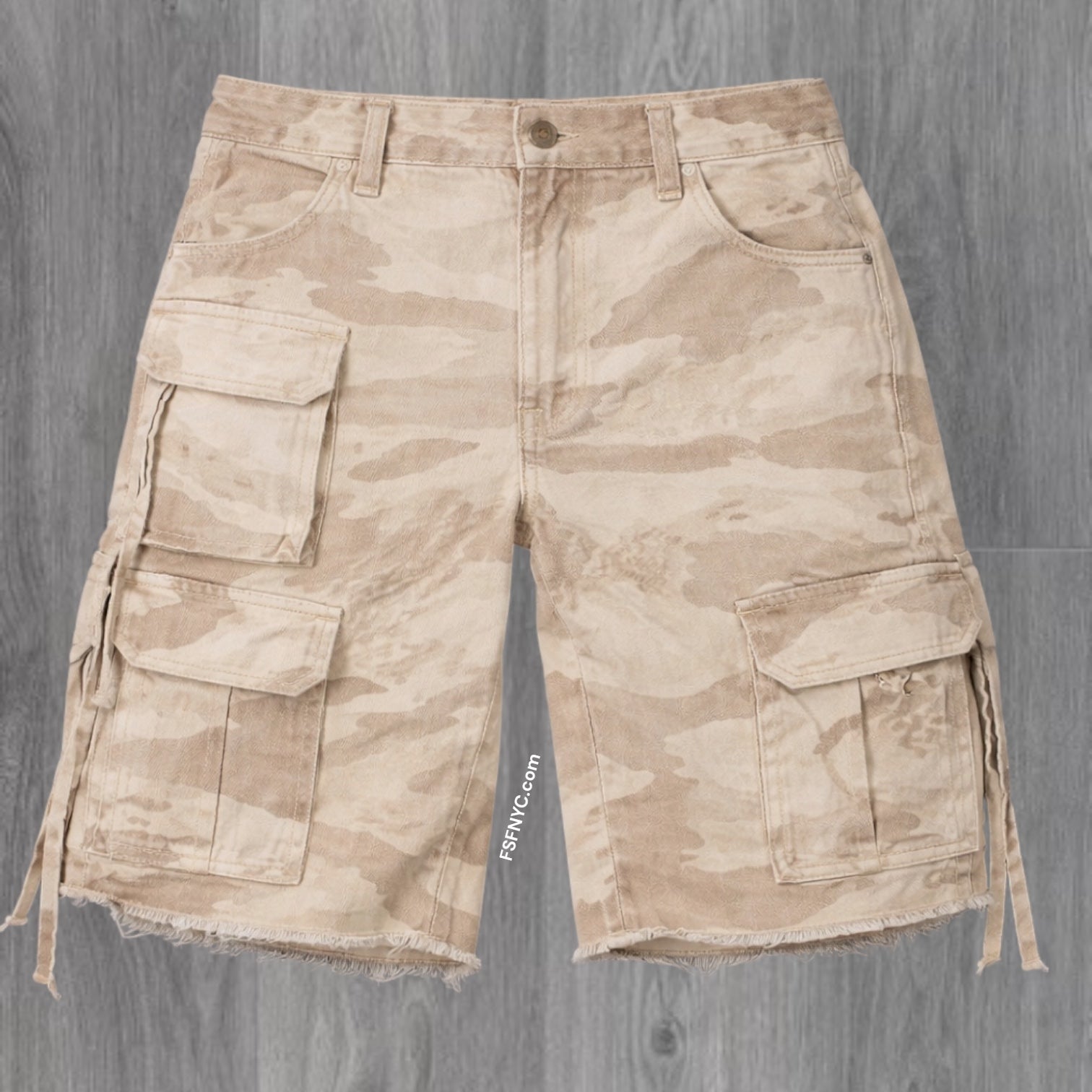 Rise - Utility Denim Shorts - Sand - S421