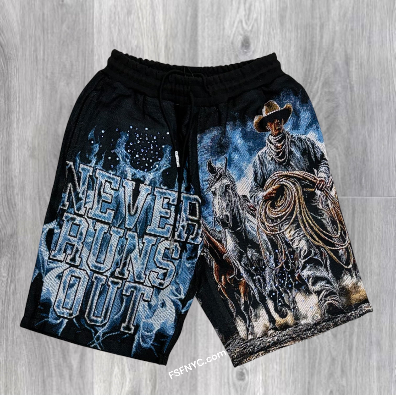 MJSTK- Shorts Tapestry Never - Black - 2618