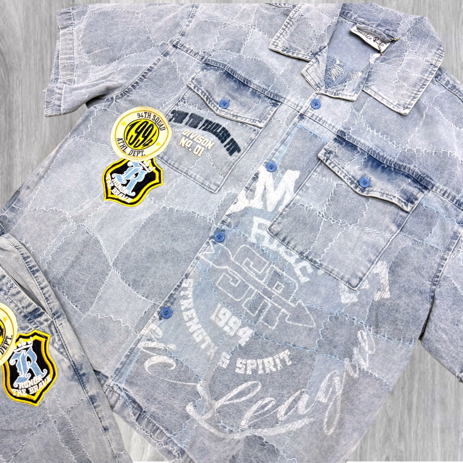 Rise - SET - Denim Short Set - P.Blue - s497