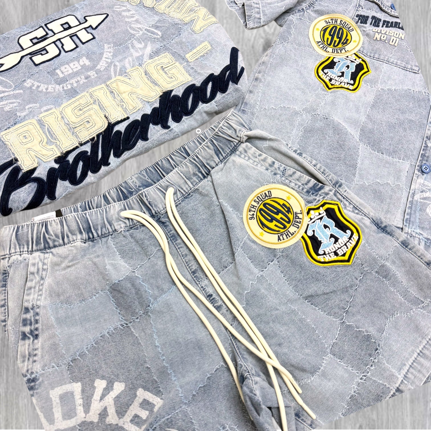 Rise - SET - Denim Short Set - P.Blue - s497