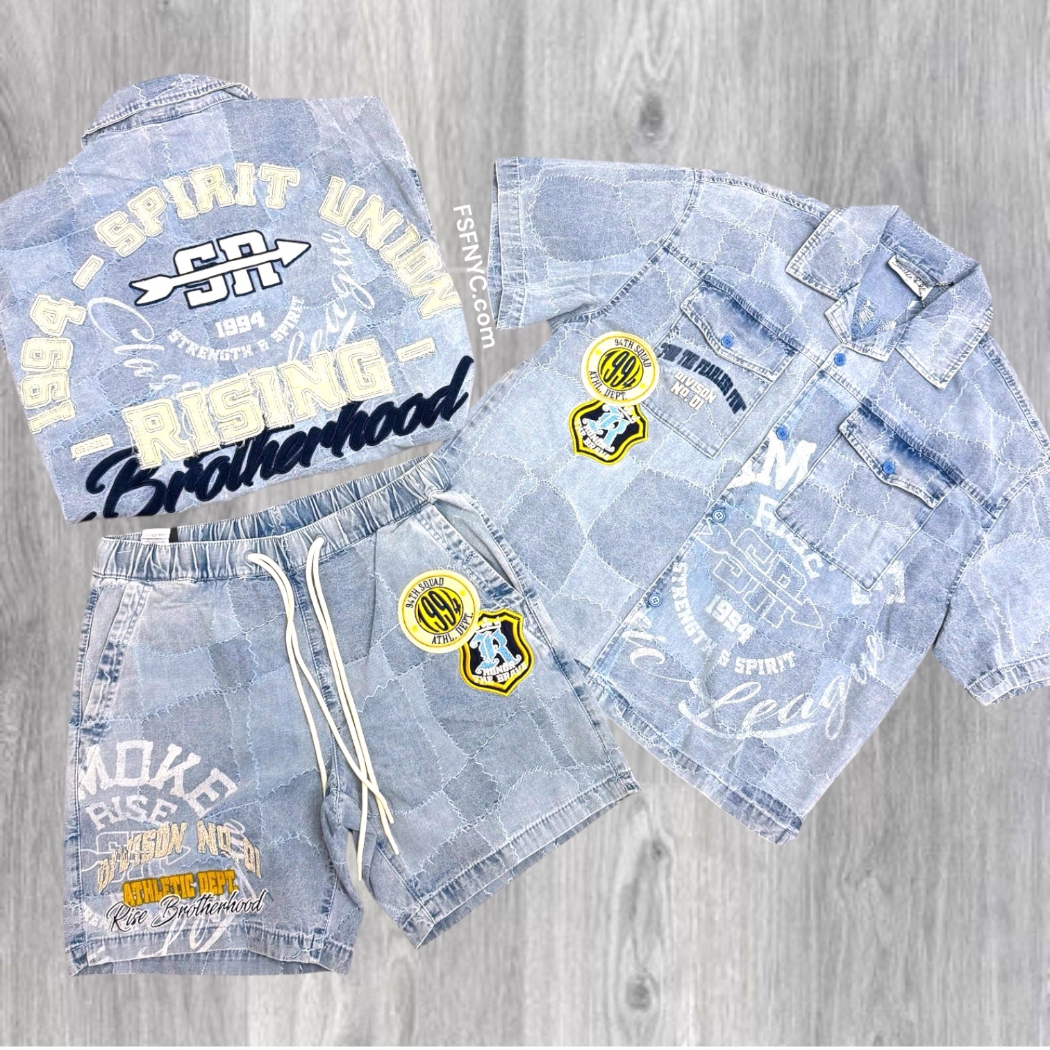 Rise - SET - Denim Short Set - P.Blue - s497