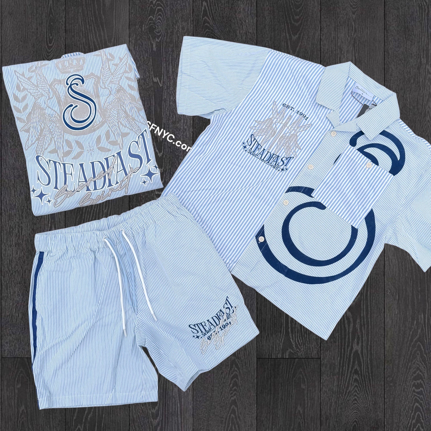 Rise - SET - Steadfast Lounge Short set - sky Blue - s494