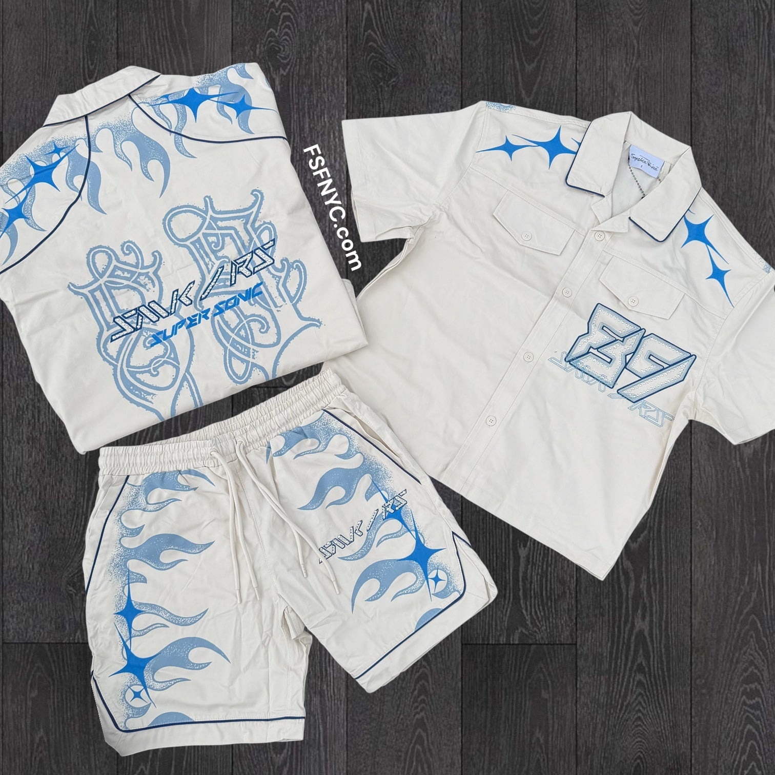 Rise - SET - SUSO Woven Short Set - Car.Blue - S490