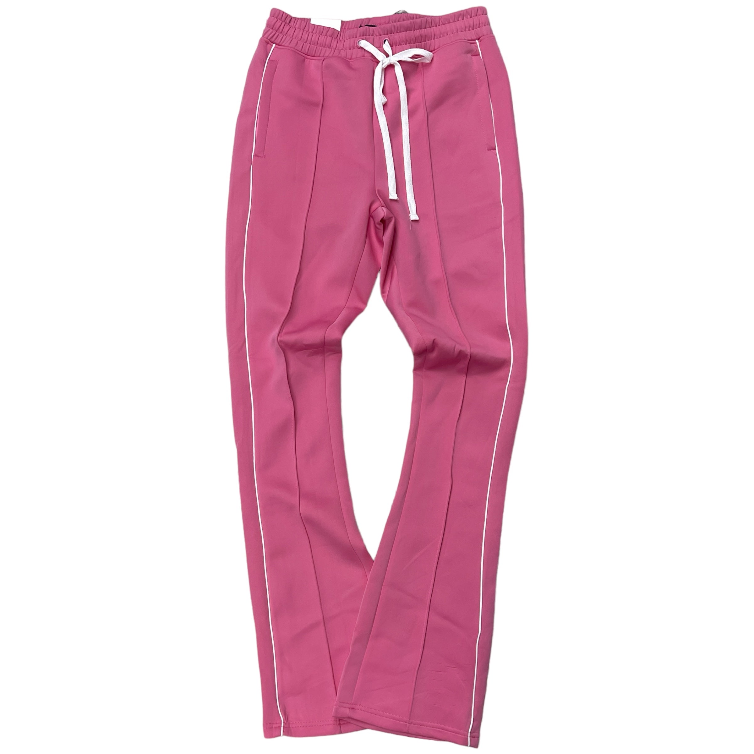 Rebel Stacked Flare Track  pants Pink  470