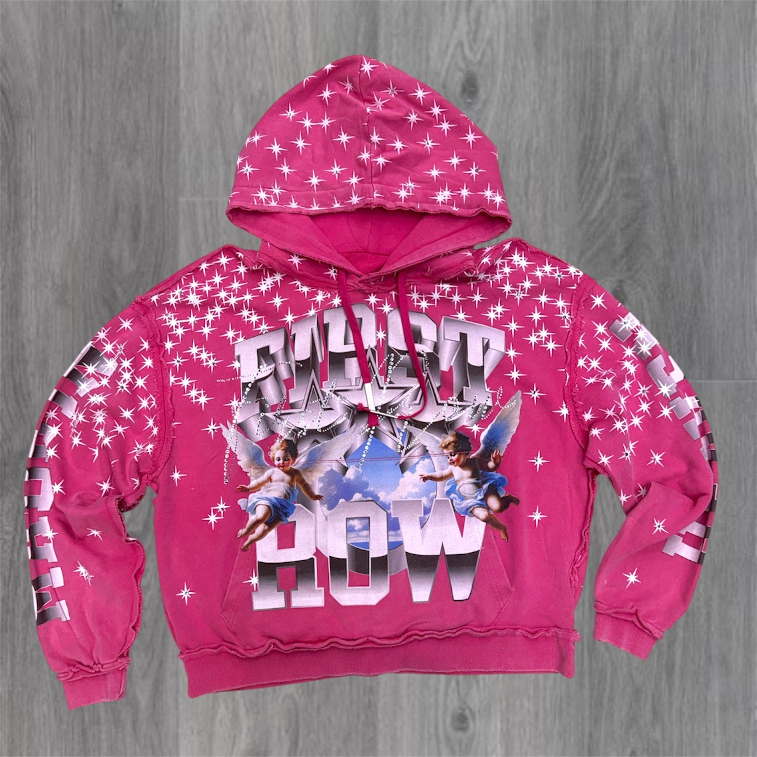 FR - Rhinestone Hoodie - Pink