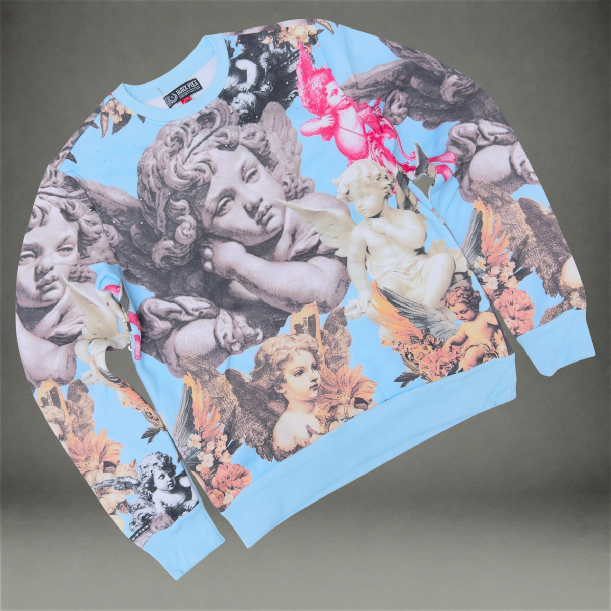 Pike - Graphic Crew Sweatshirt - L.Blue - 2615