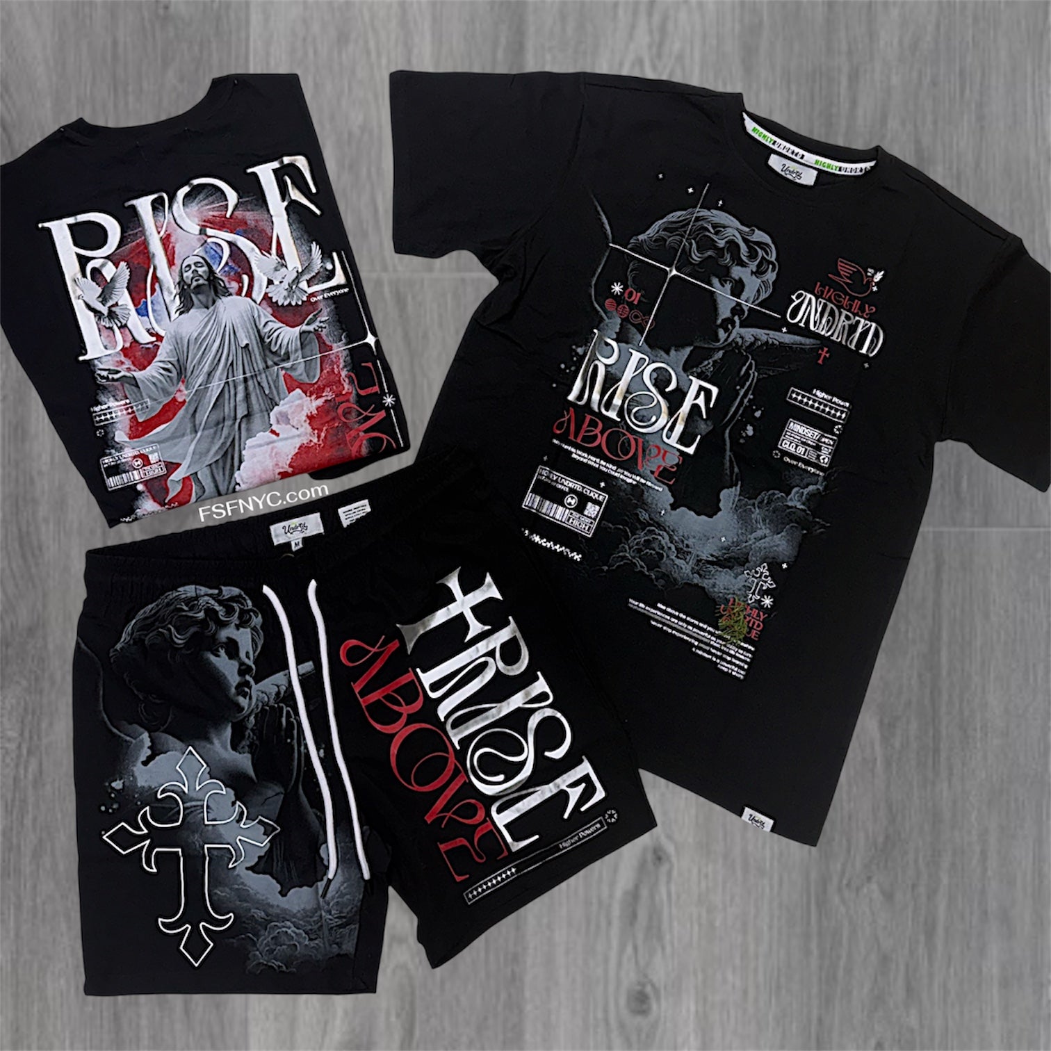 UNDRTD - Above All Short Set - Black/silver - 100200