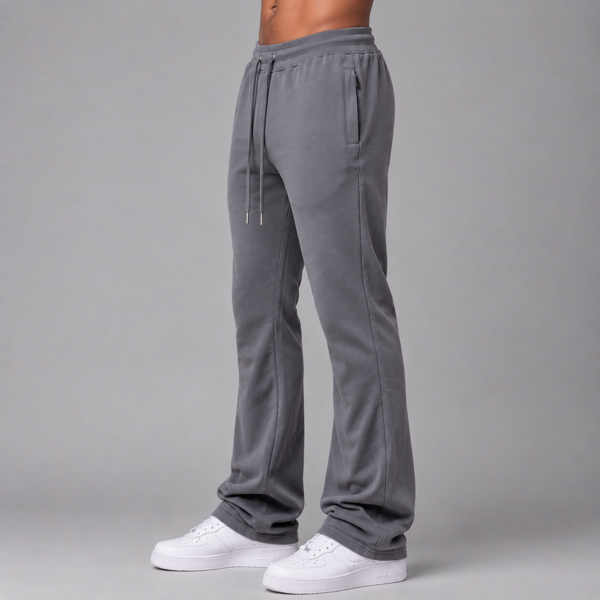 Narr - Stacked Sweat Pants  -  Steel Grey - P1030