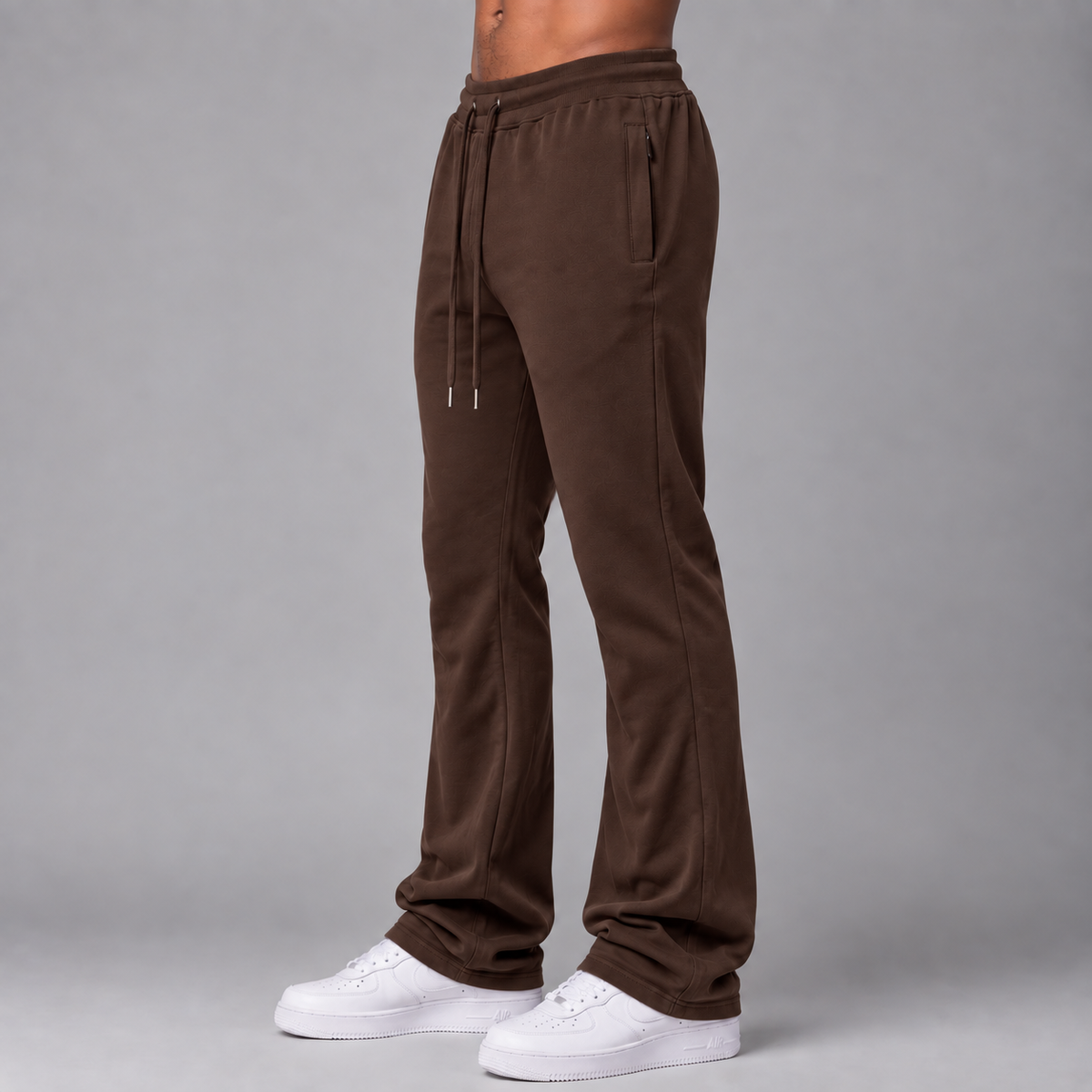 Narr - Stacked Sweat Pants - Brown - P1030