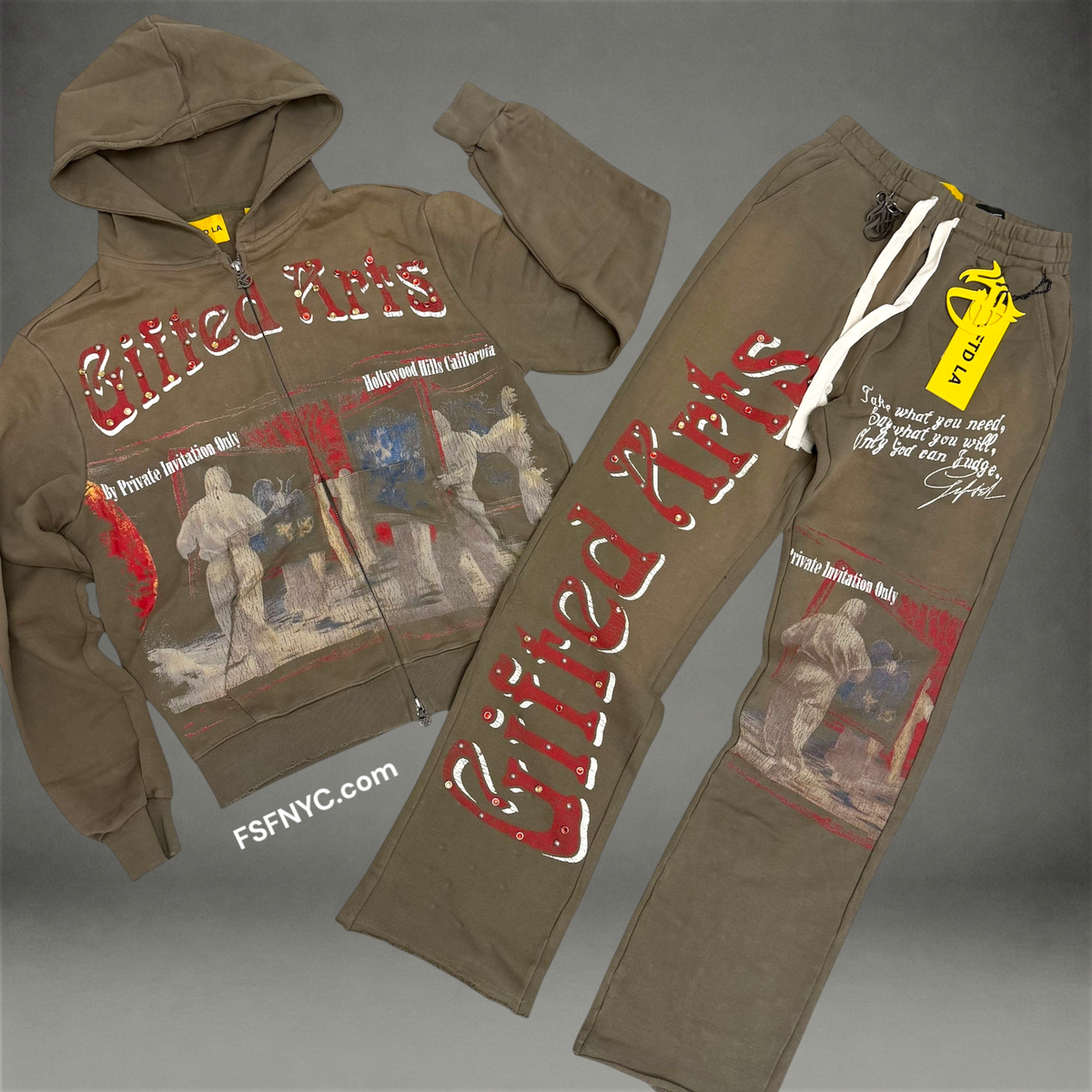 The Arts Stacked Sweatsuit - Mink
