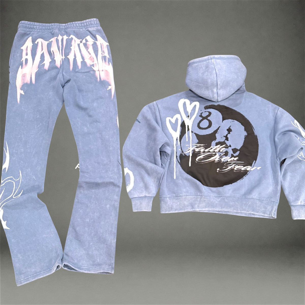Rise - Flare Truth Sweat Suit - Blue - F558