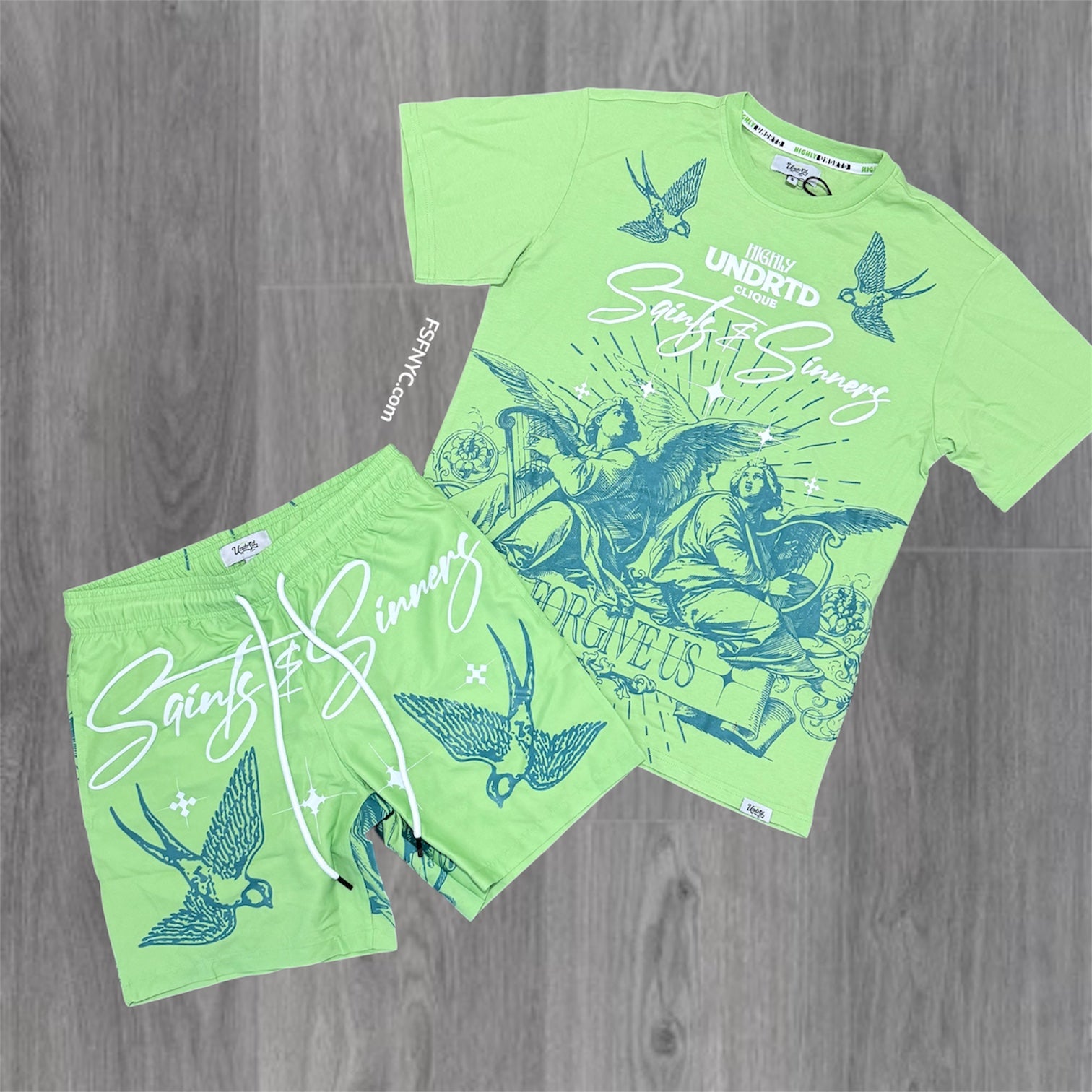 UNDRTD - Short Set -  Saint&Sinners - Green - 104204