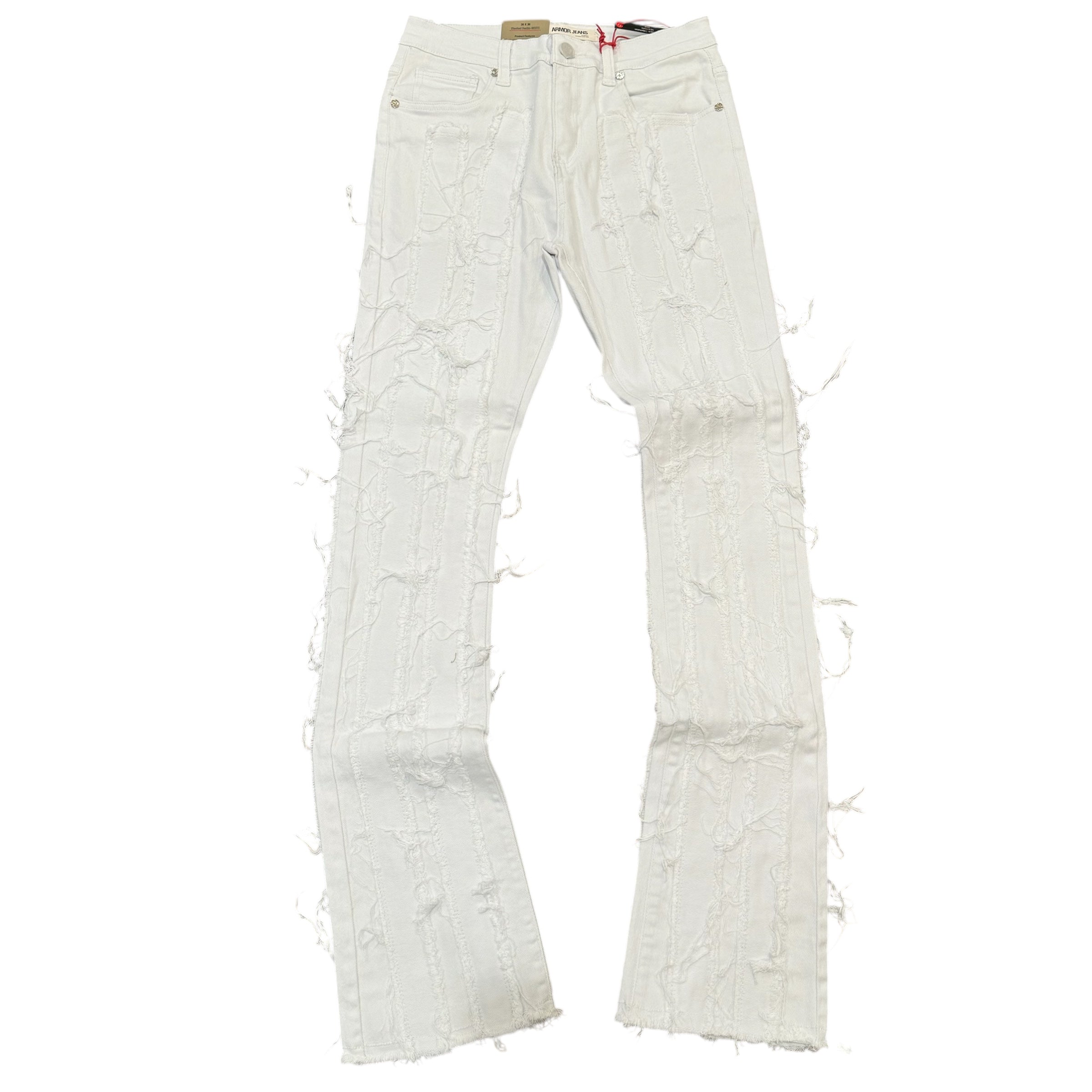 FSF Stacked  Vertical Frey Denim White AJS6722