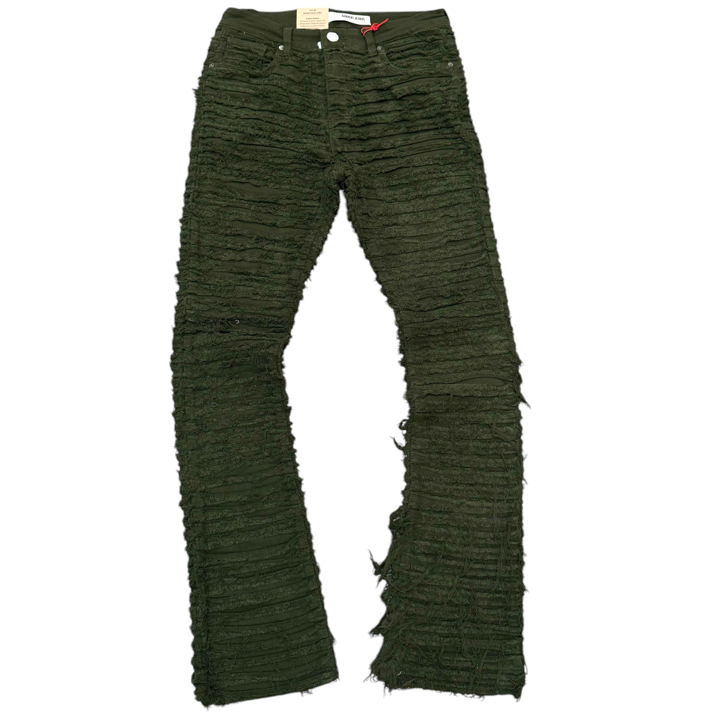 FSF Stacked Tassels/Thrashed Denim Army  AJS69333