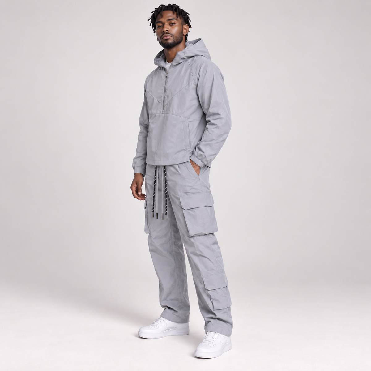 Baruda - windbreaker Anorak Set - Grey  - 802