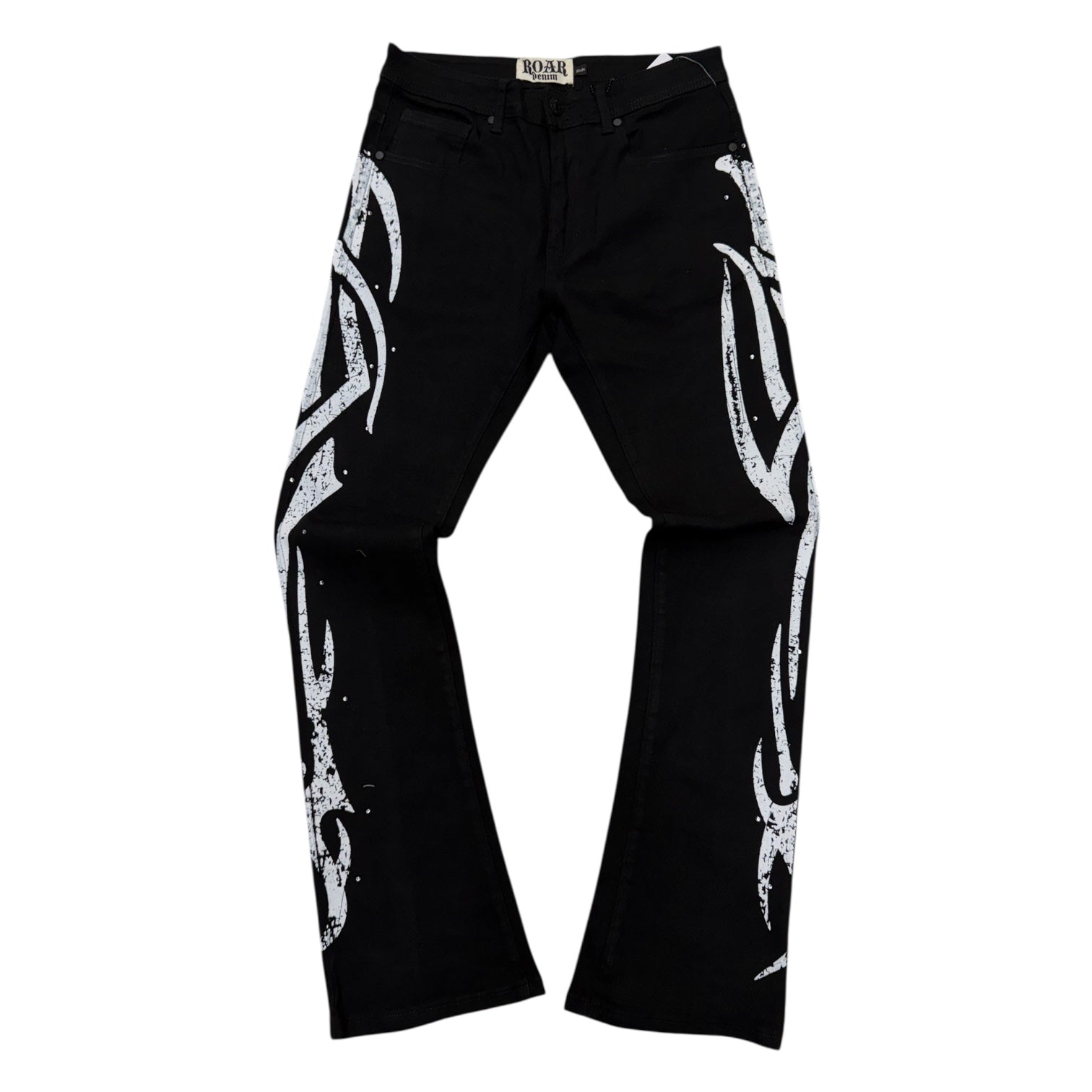 Roar - Stacked Tribal Denim - Black White - 651
