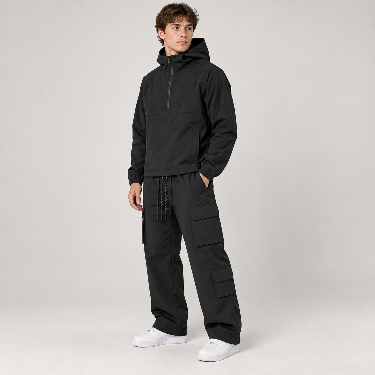 Baruda - windbreaker Anorak Set - Black - 802