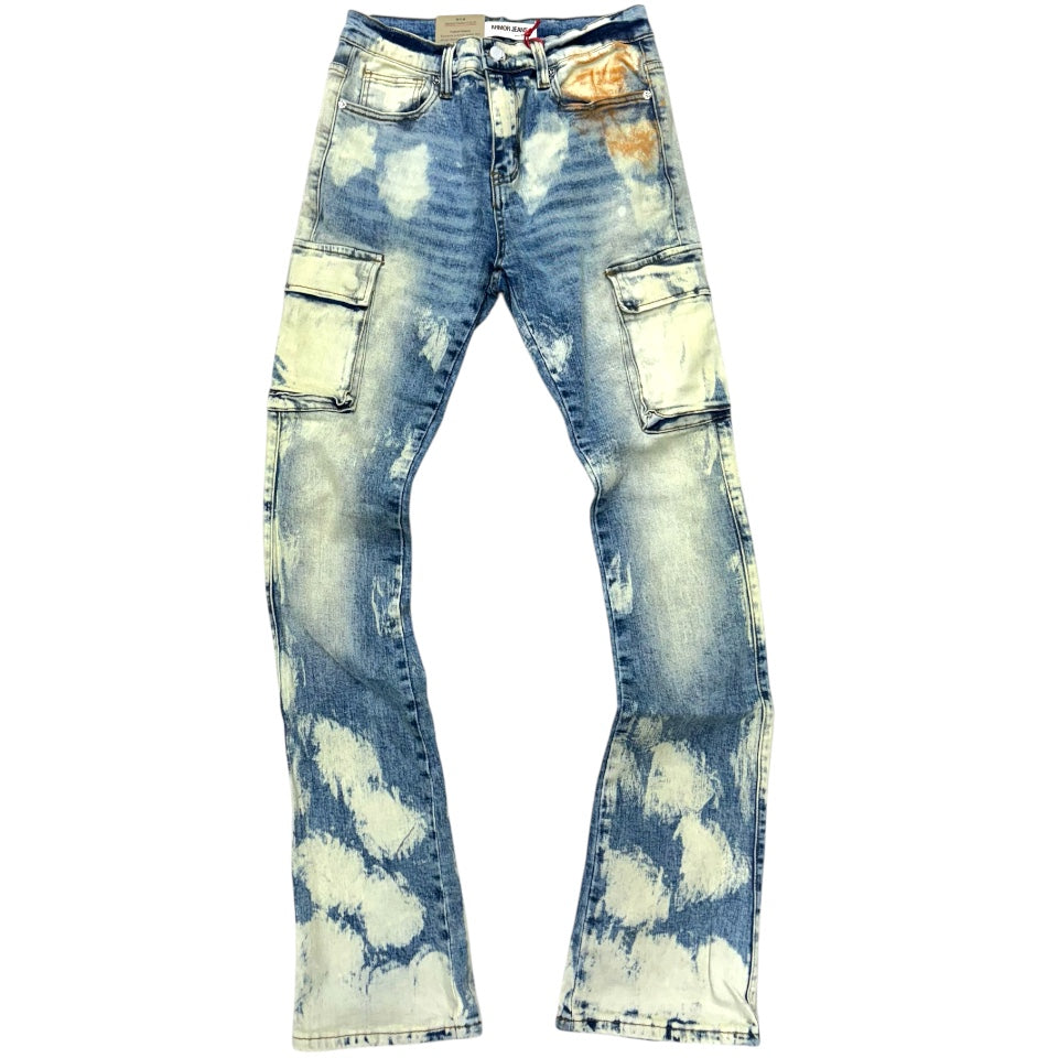 FSF Stacked LT Oil Print Cargo Denim LT Blue AJ29SK3