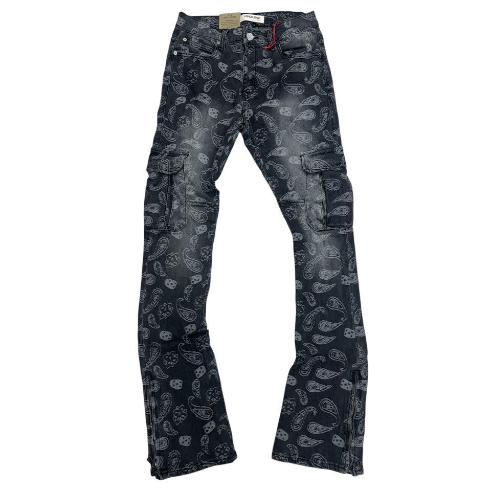 FSF Stacked Paisley Denim Black  AJS6964