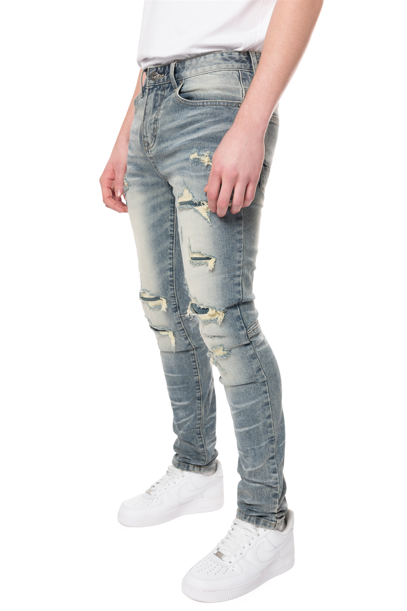 Rise rips and repair jeans chester 23532