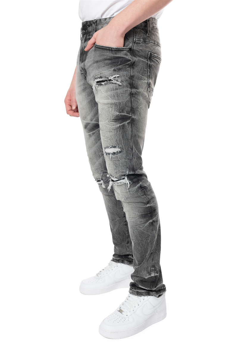 Rise wave effect Jeans eris grey 24108