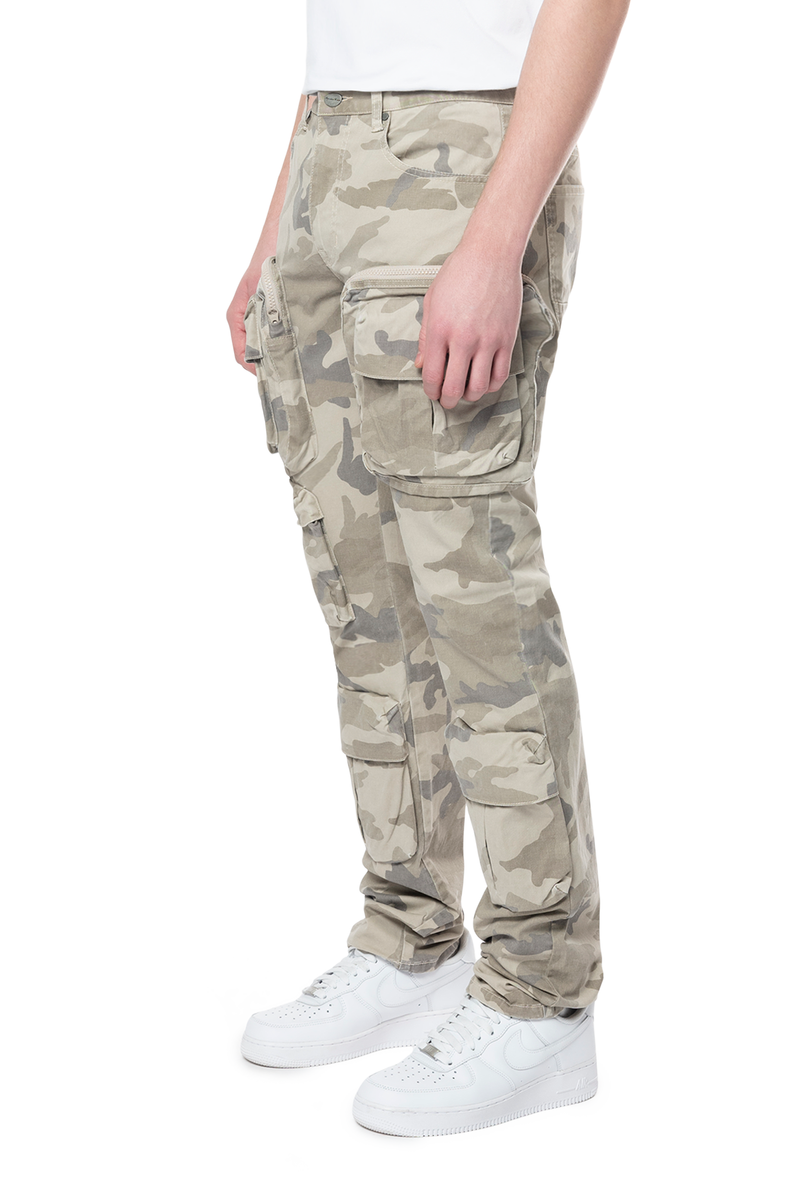 Rise 5 pocket Cargo twill pants khaki camo 24539