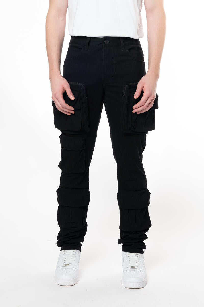 Rise 5 pocket Cargo Twill pants black 24539