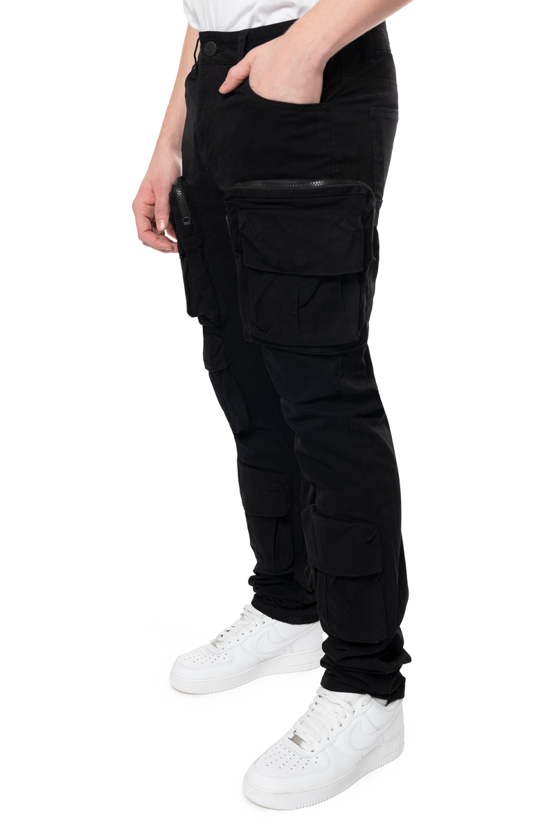 Rise 5 pocket Cargo Twill pants black 24539