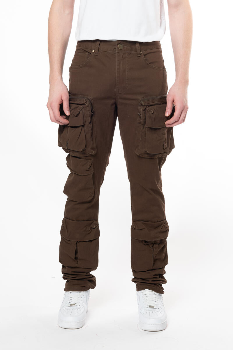 Rise 5 pocket Cargo twill pants Bison 24539