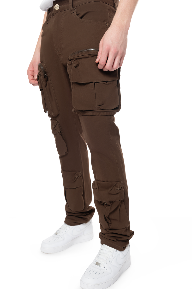 Rise 5 pocket Cargo twill pants Bison 24539