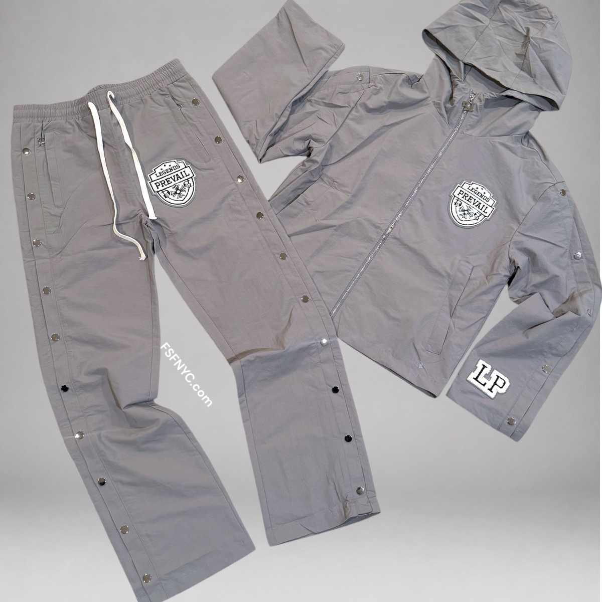 Prevail - Classic Patch Windbreaker Set - Grey - 1993