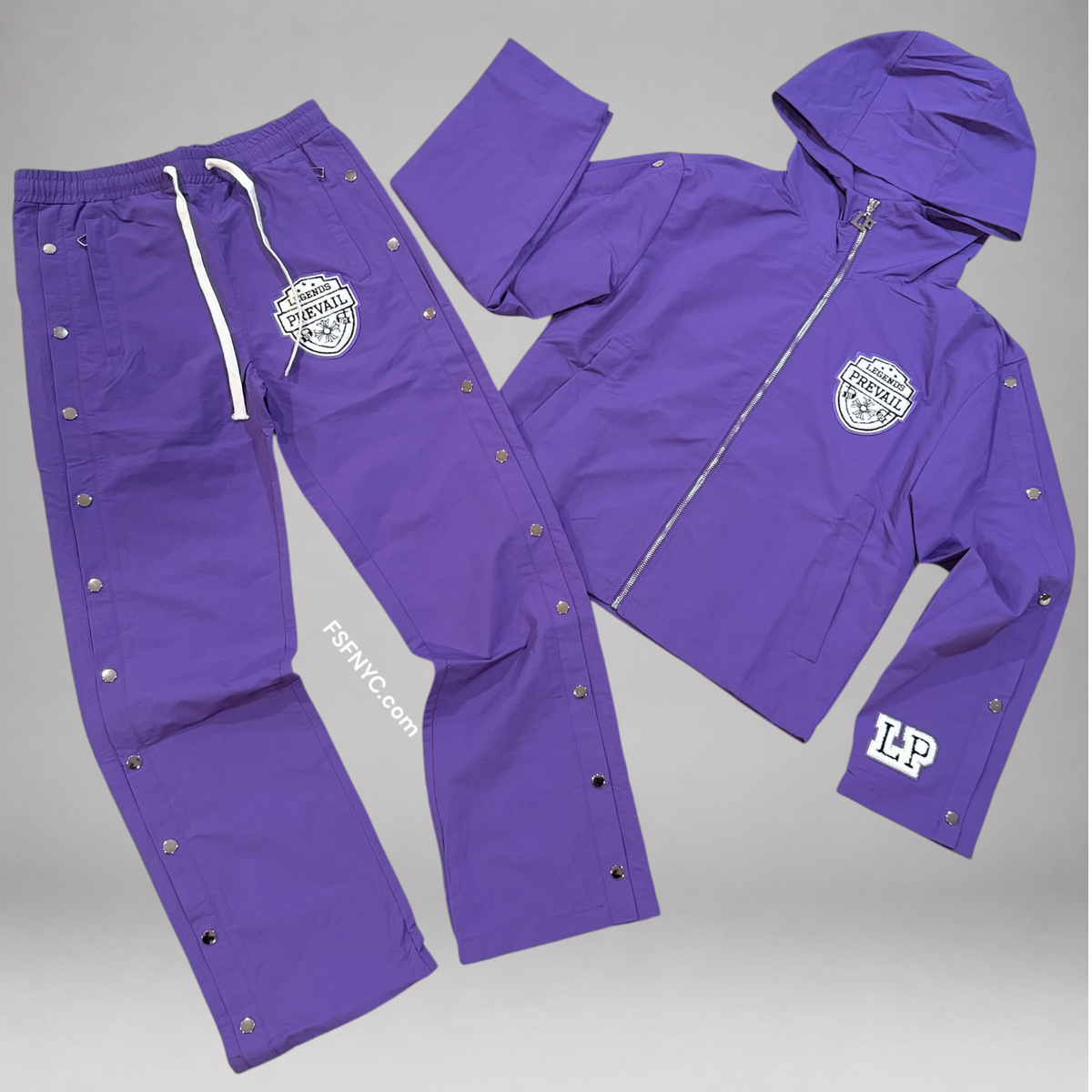 Prevail - Classic Patch Windbreaker Set - Purple - 1993