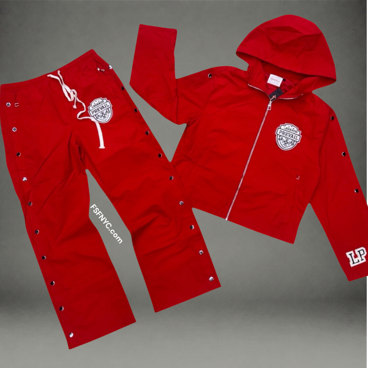 Prevail - Classic Patch Windbreaker Set - Red - 1993