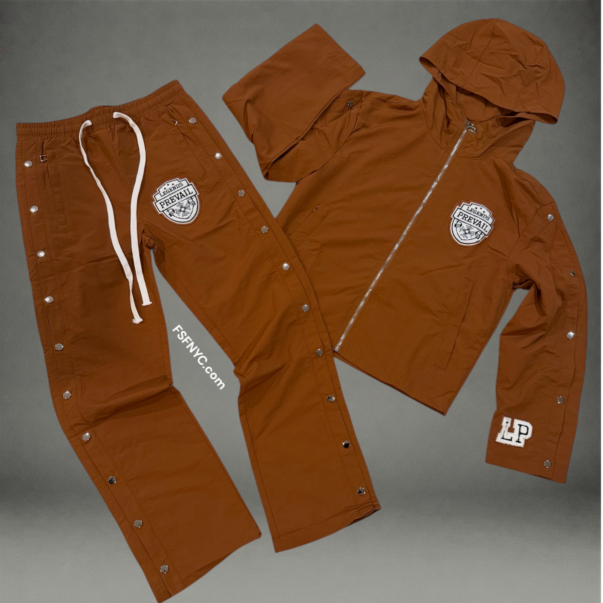 Prevail - Classic Patch Windbreaker Set - Brown - 1993