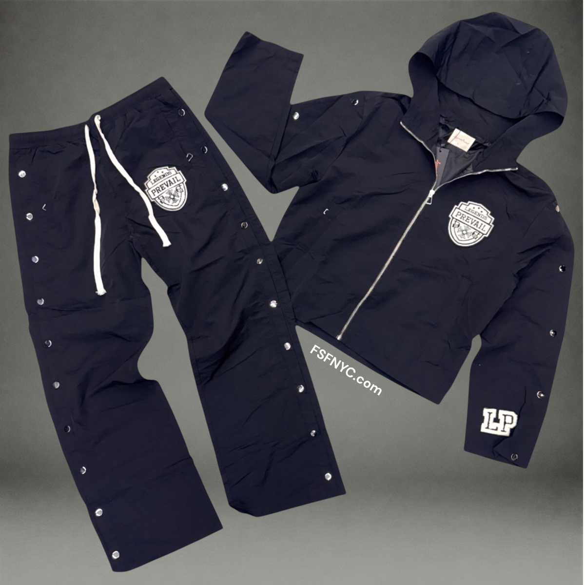 Prevail - Classic Patch Windbreaker Set - Black - 1993