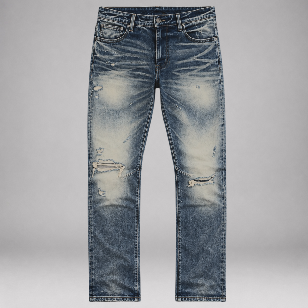 Rise - vintage Washed Denim -  Seg. Blue - F204