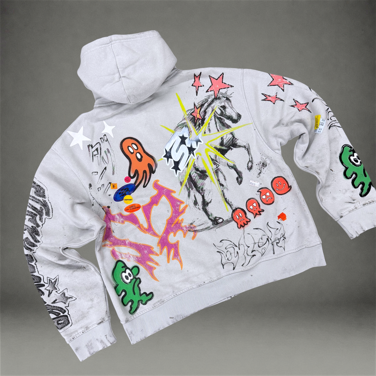Rise - Doodle Zip Hoodie -  M.Grey - F530