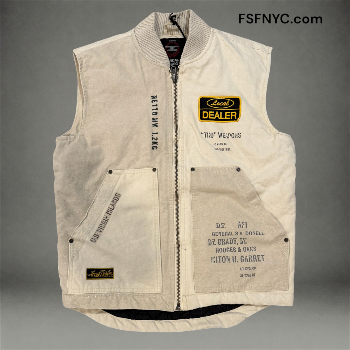 JC - Carpenter Denim Vest - Natural 91775