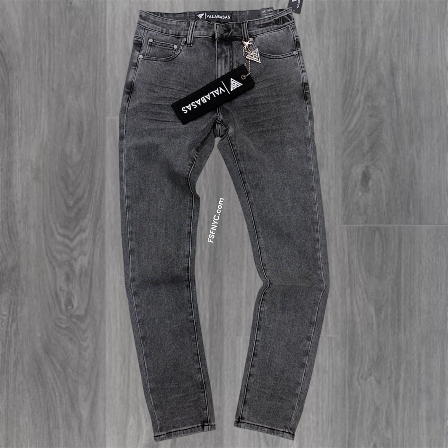 Valabasas- MR Slim Plain Denim - Grey - 1004