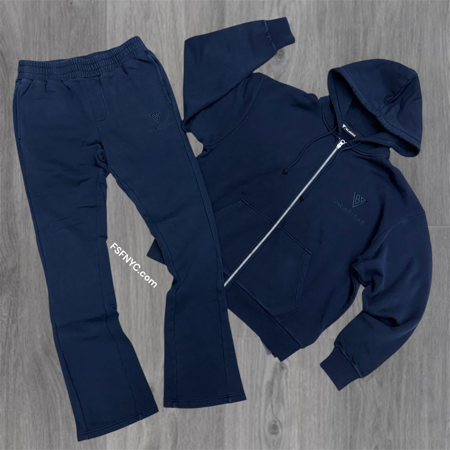 Valabasas - Stacked Zip Up Sweatsuit - Navy