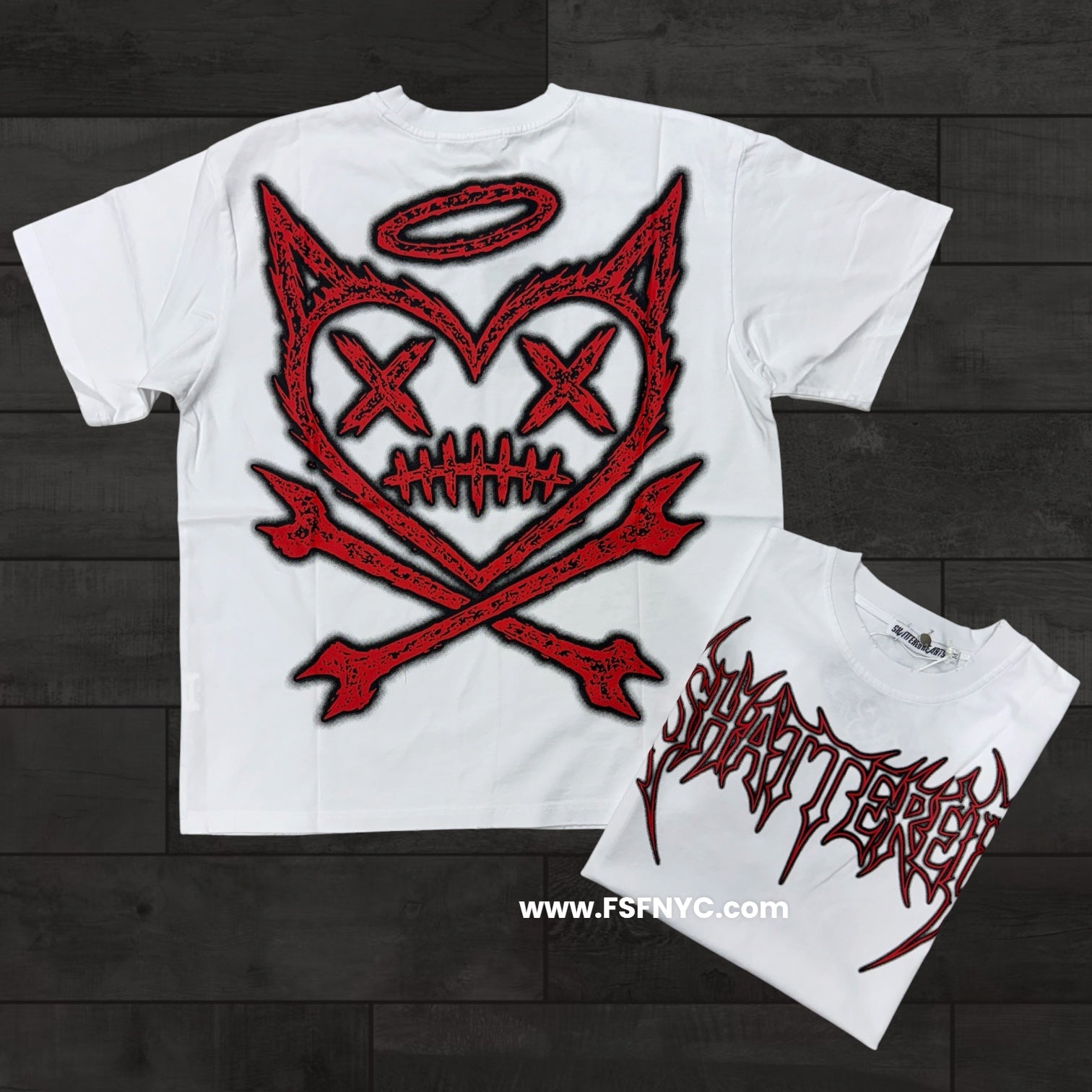 Shattered-  The Logo T-shirt - White
