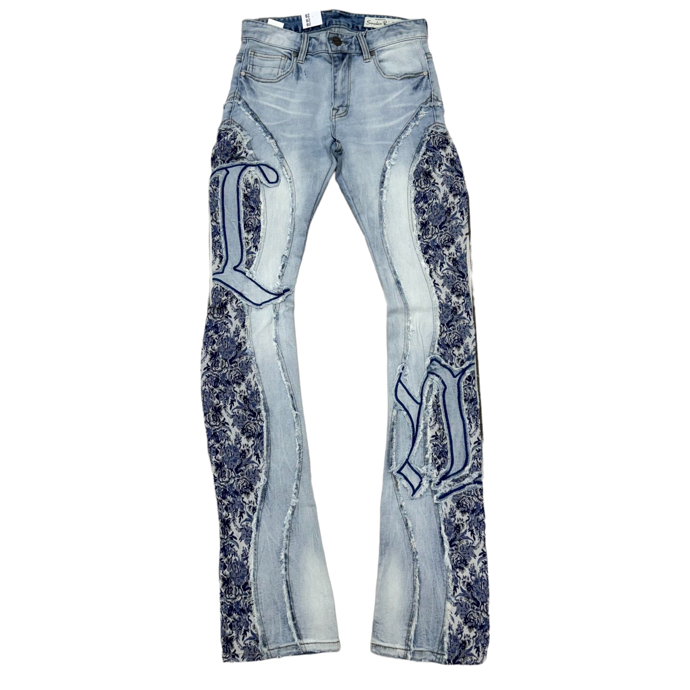 Rise Stacked tapestry  Jeans Montauk  Blue 24513