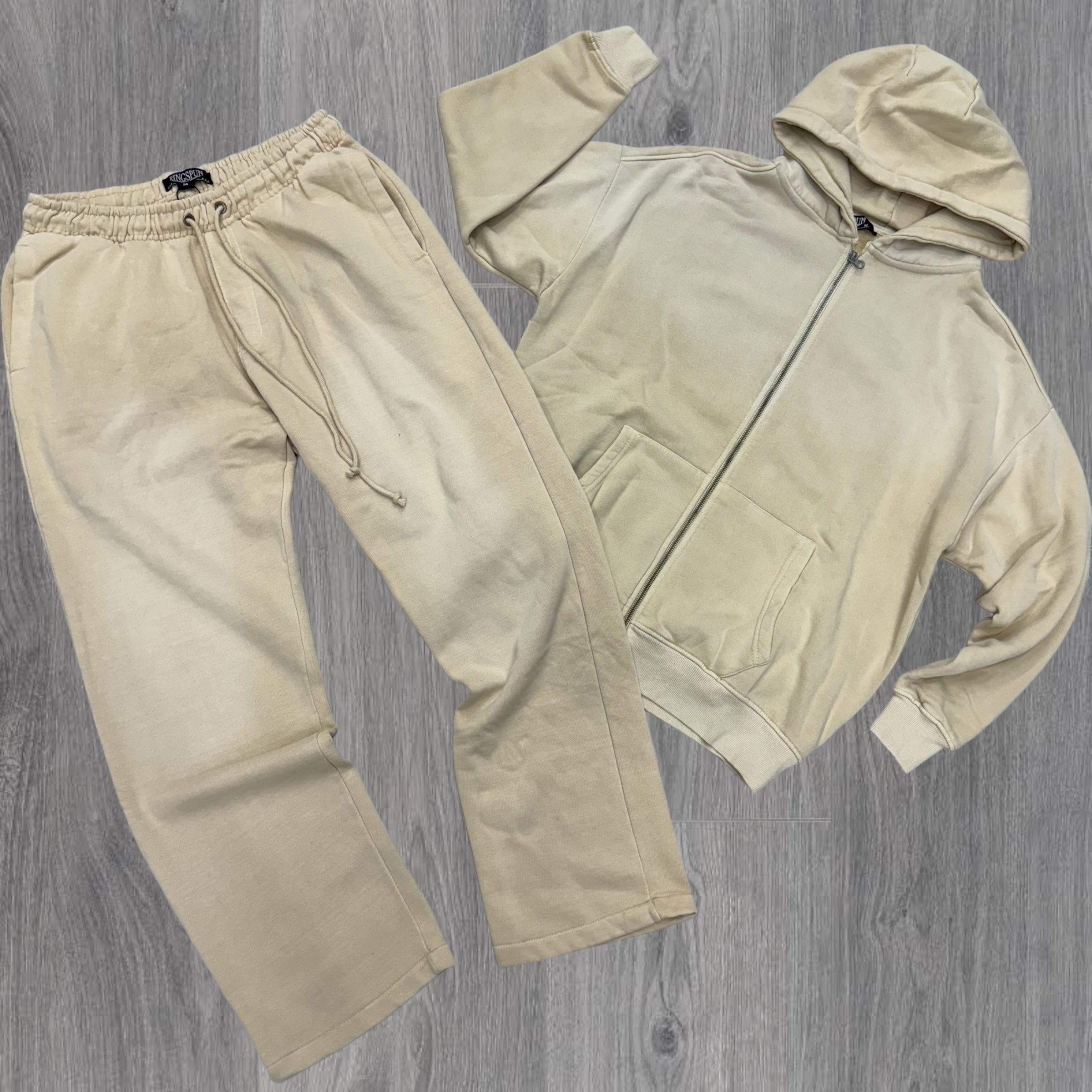 Oversize Zip Sweat Suit Beige 302 411 311