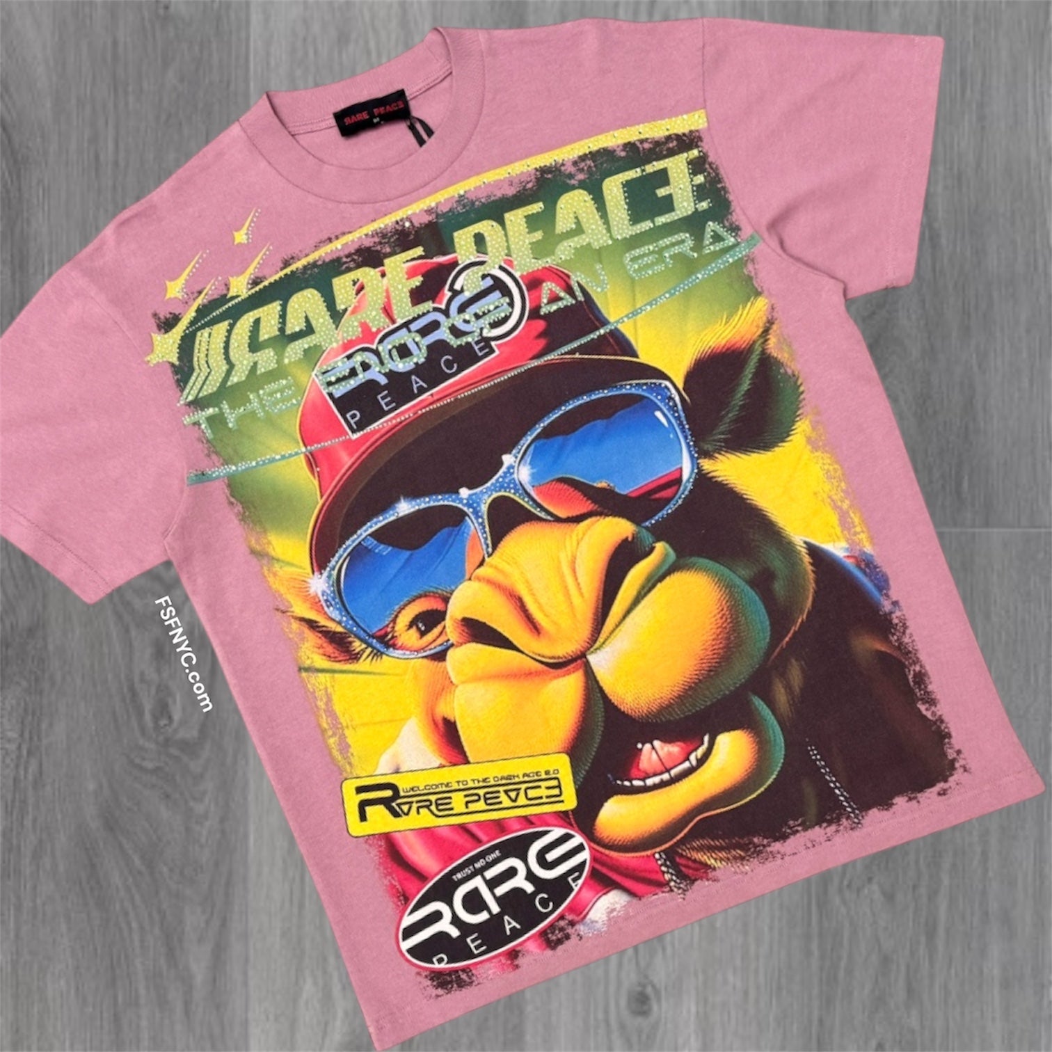 RP - Rhinestone Camel T-shirt  - Dusty Pink - 6056