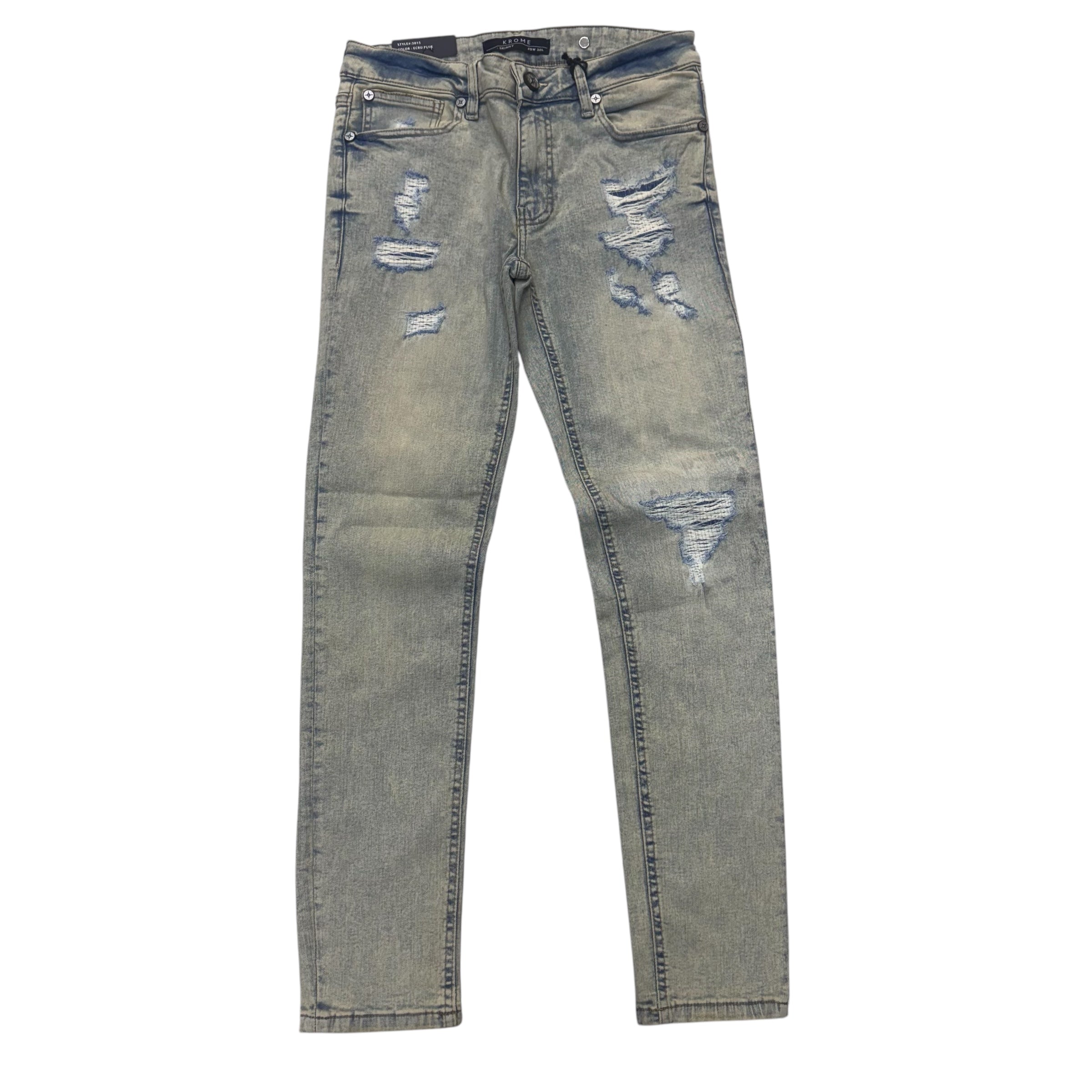 Mischief distress Skinny ecru blue 3015