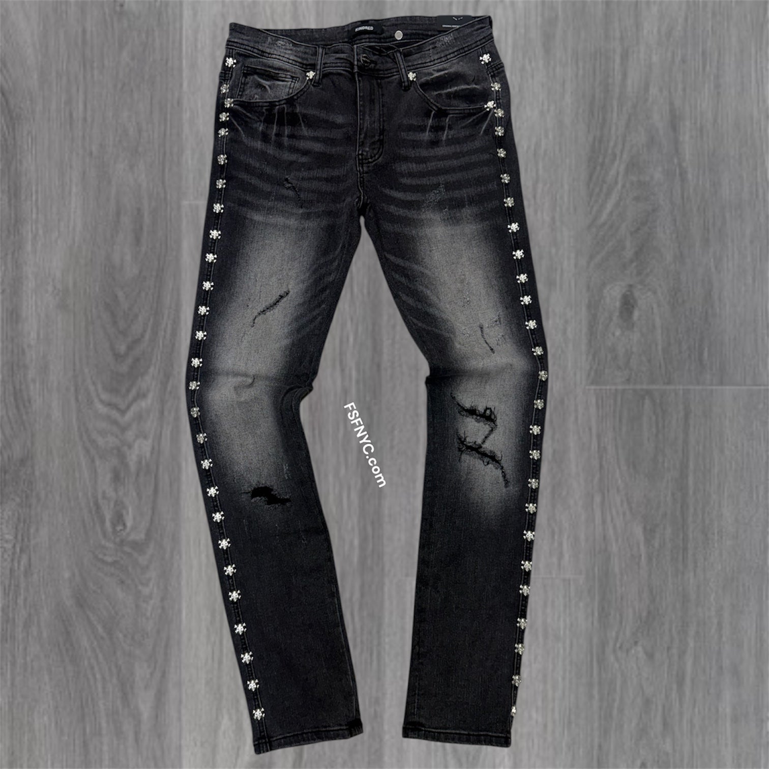 KD - Slim skull Denim - Washer Black - 2240