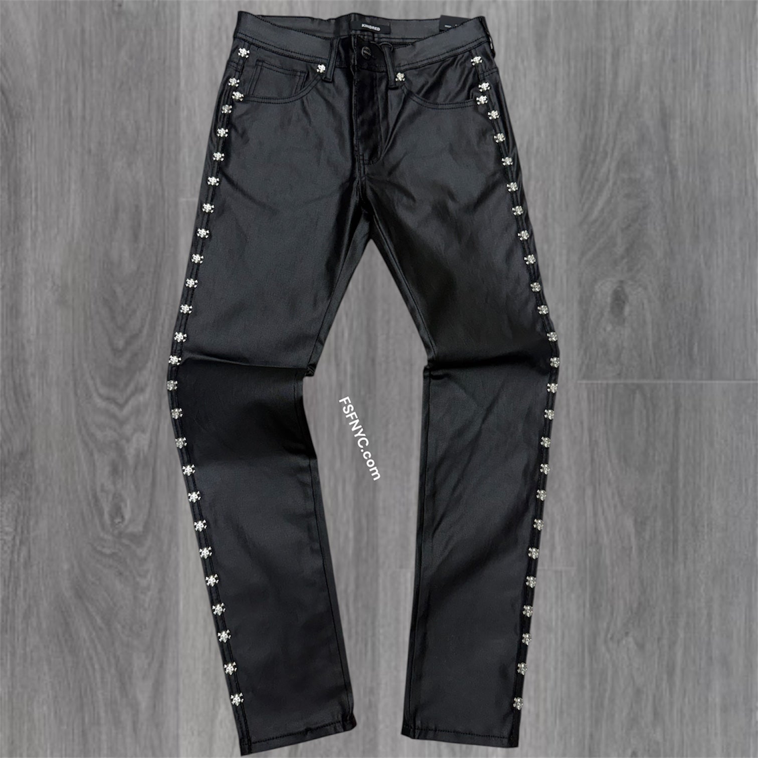 KD - Slim Waxed skull Denim - Black - 2240