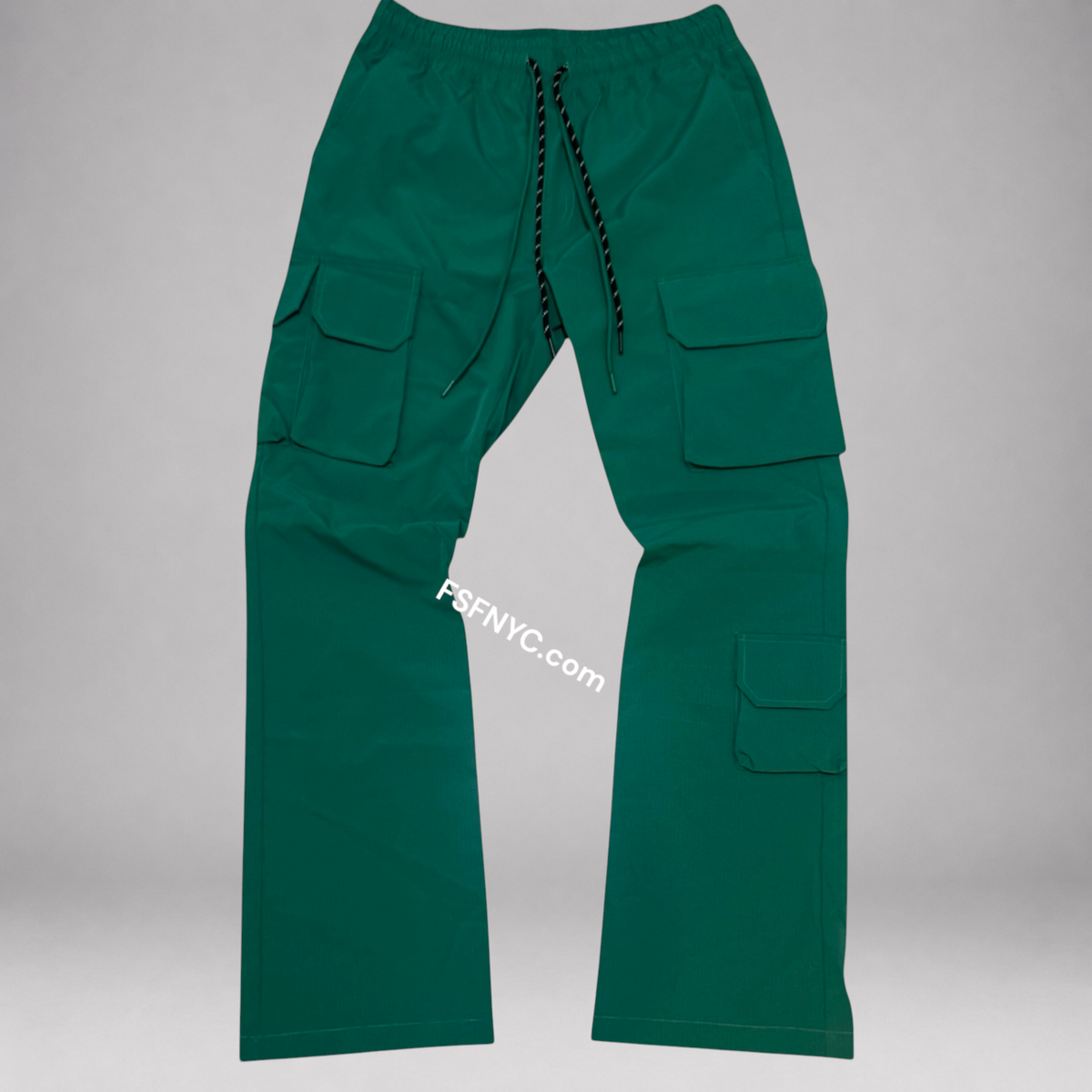 Baruda - Flare Nylon Cargo Pants - H.Green - 404FS