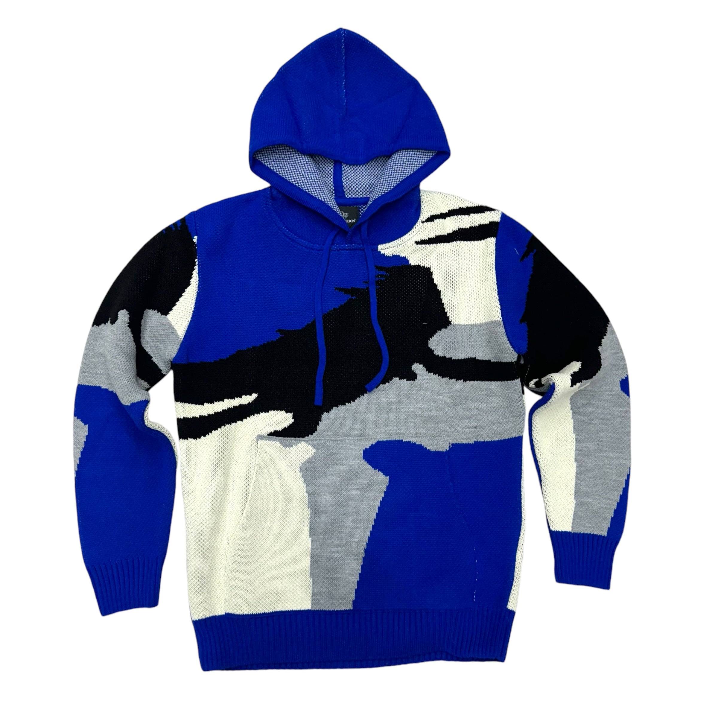 Baruda knit hoodie Sweater Camo Royal 106